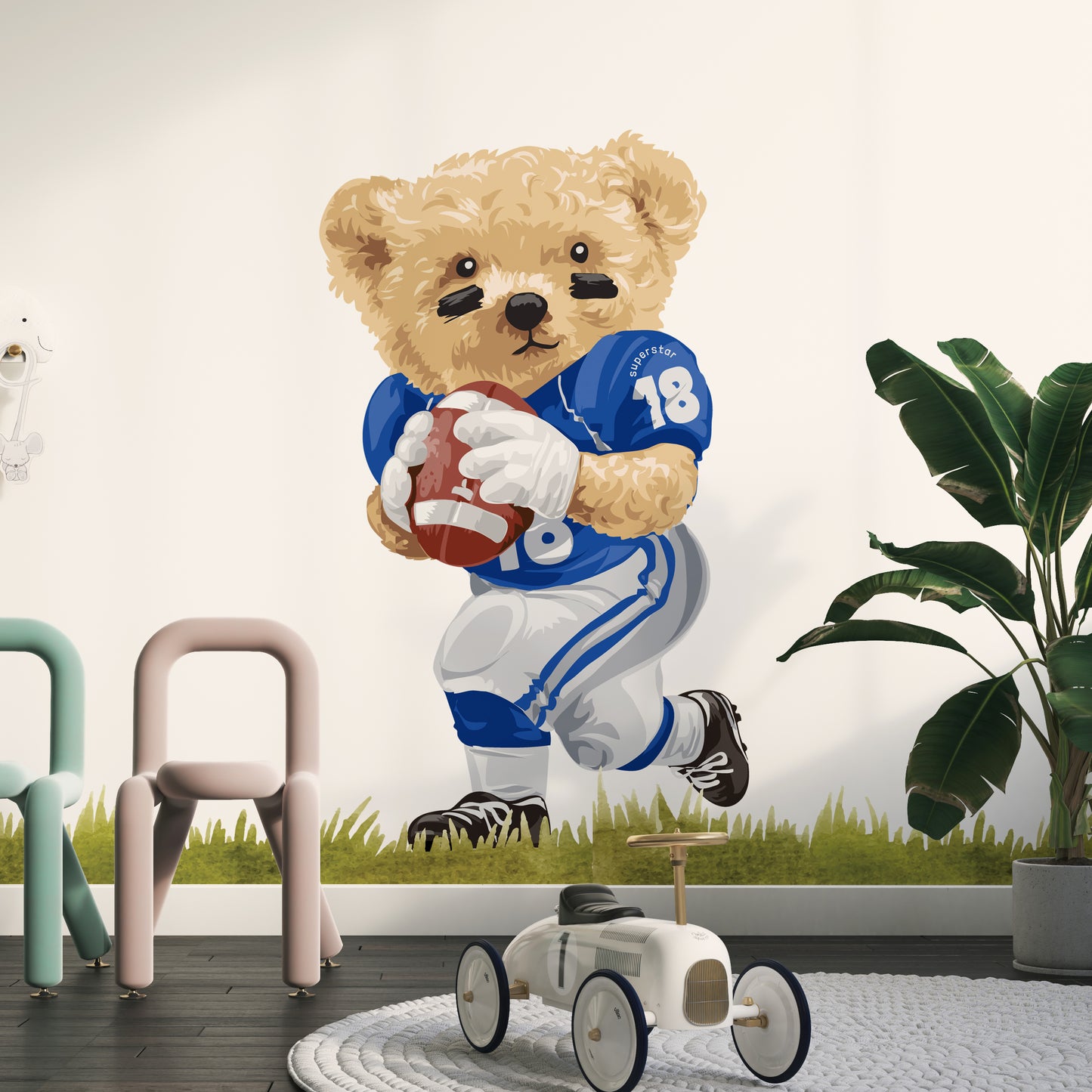 Teddy Bear American Football Player