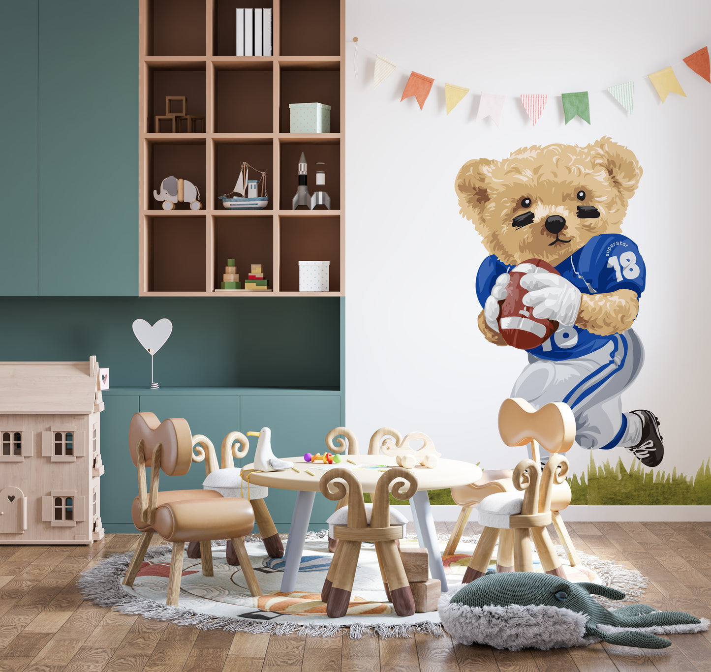 Teddy Bear American Football Player