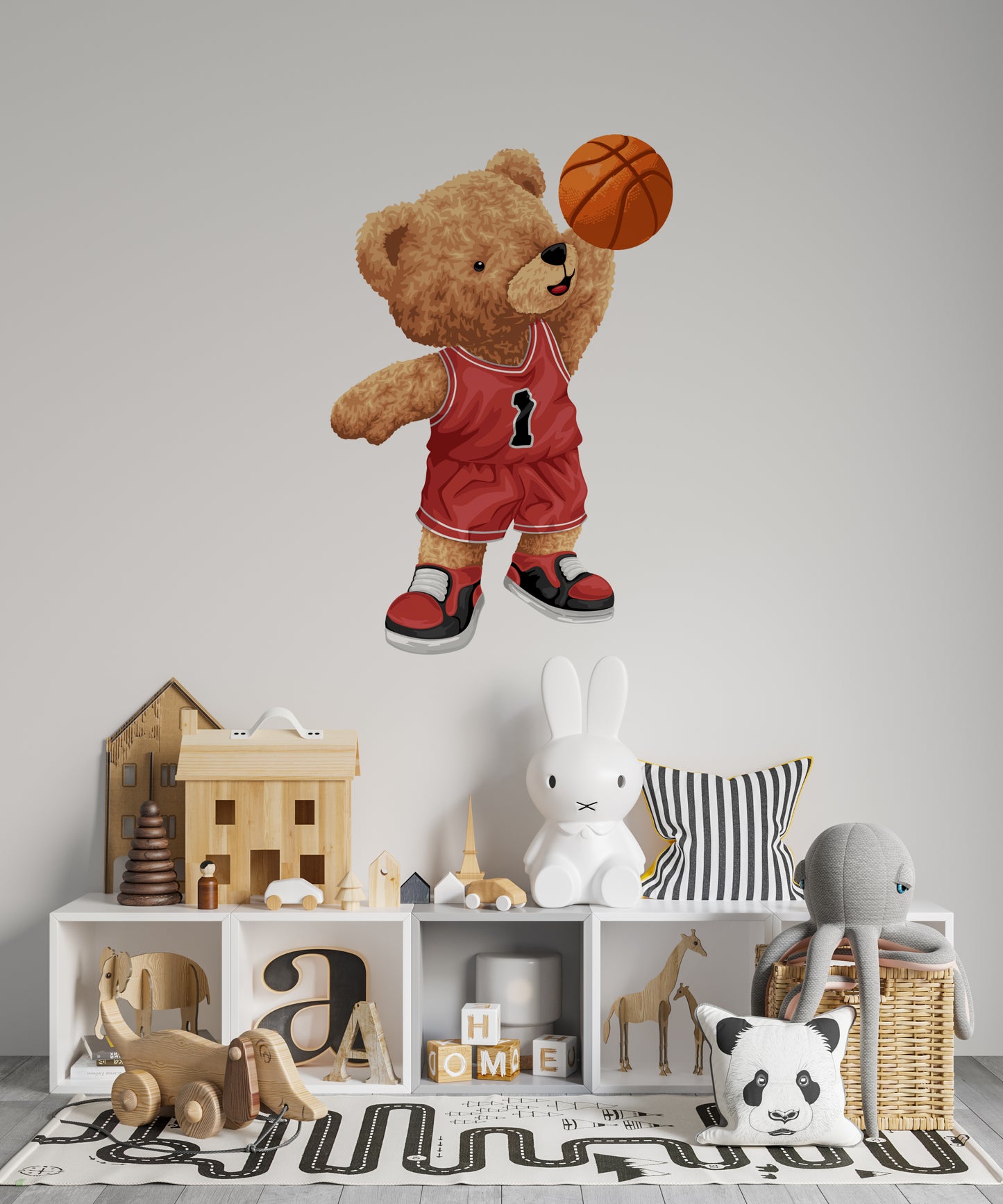 Orso Teddy Rosso Squadra di Basket