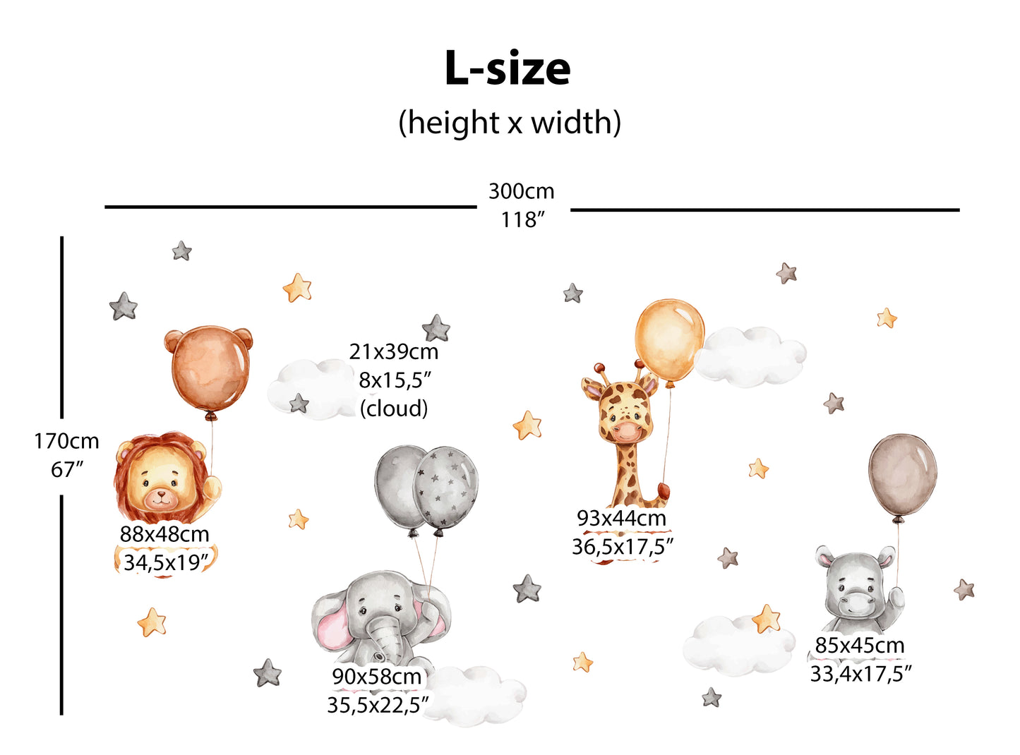 Safari Animali che Volano su Palloncini