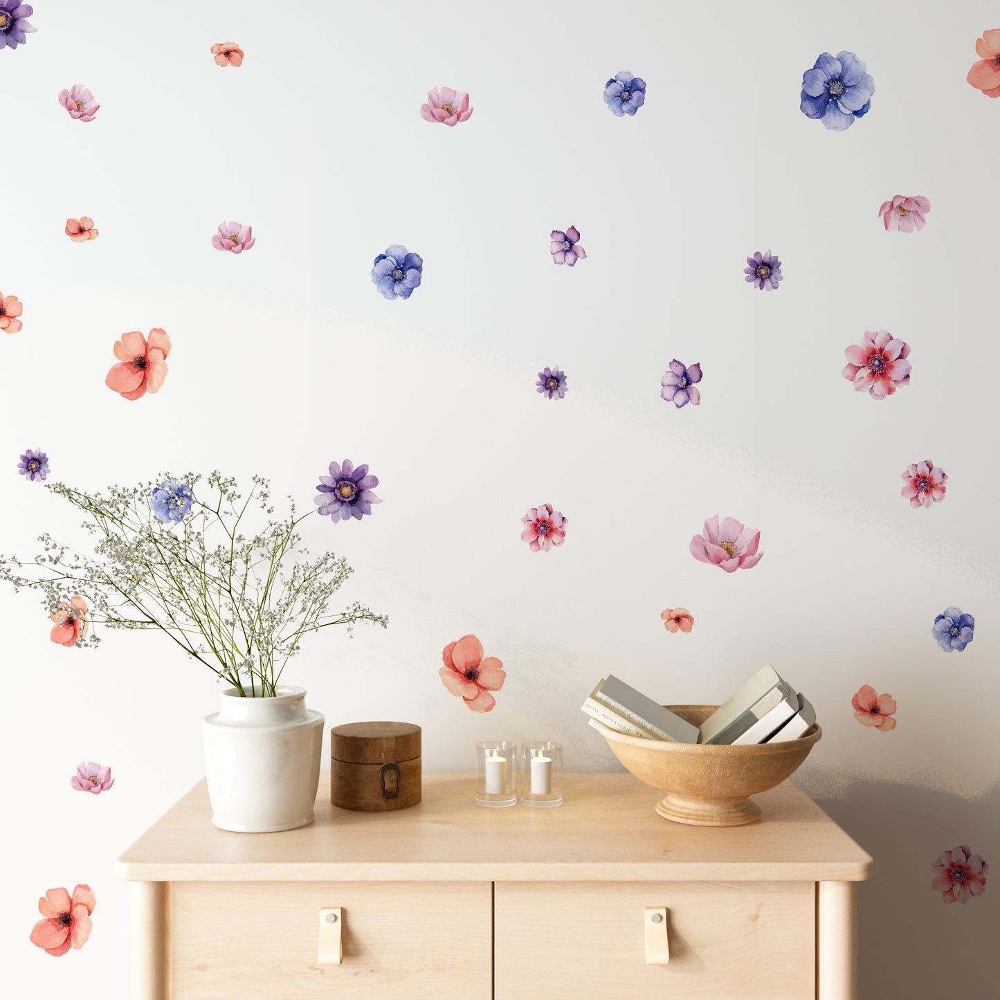 Set aquarel wilde bloemen