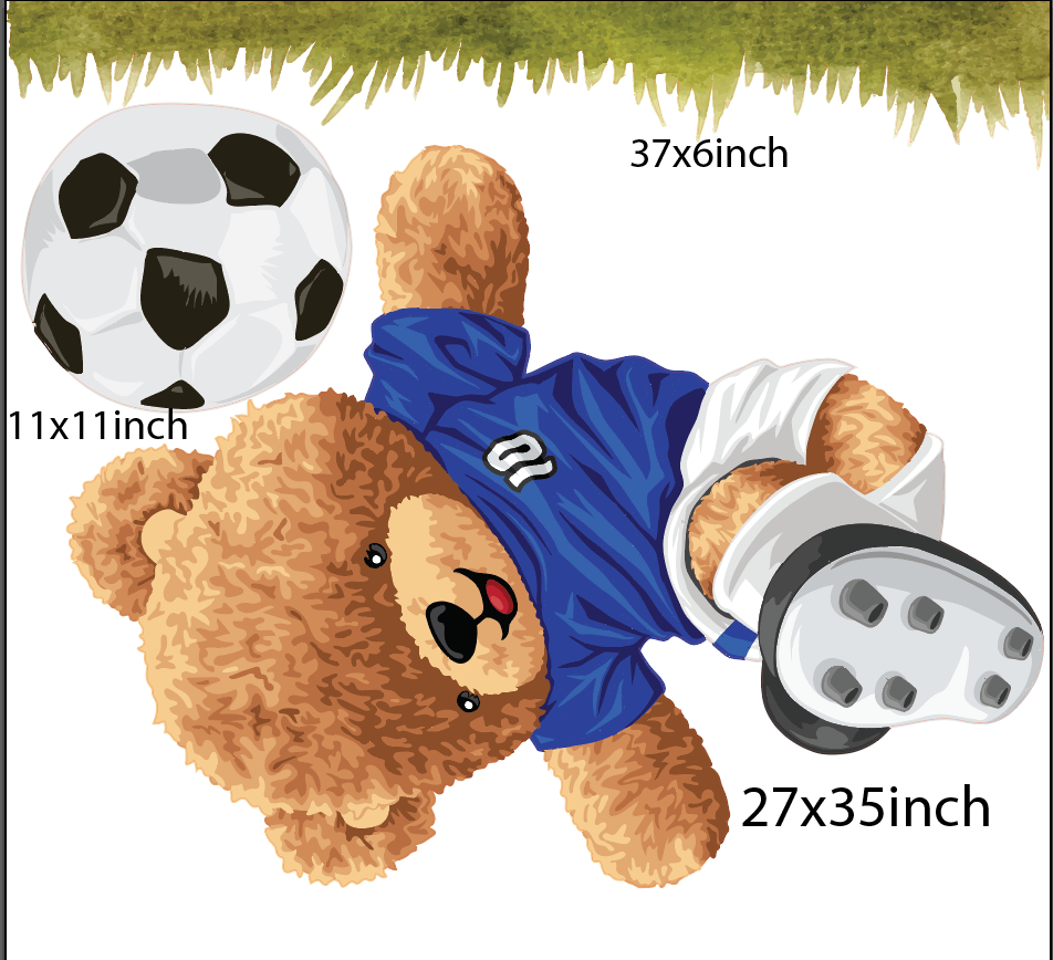 Rotes Teddybär-Footballteam