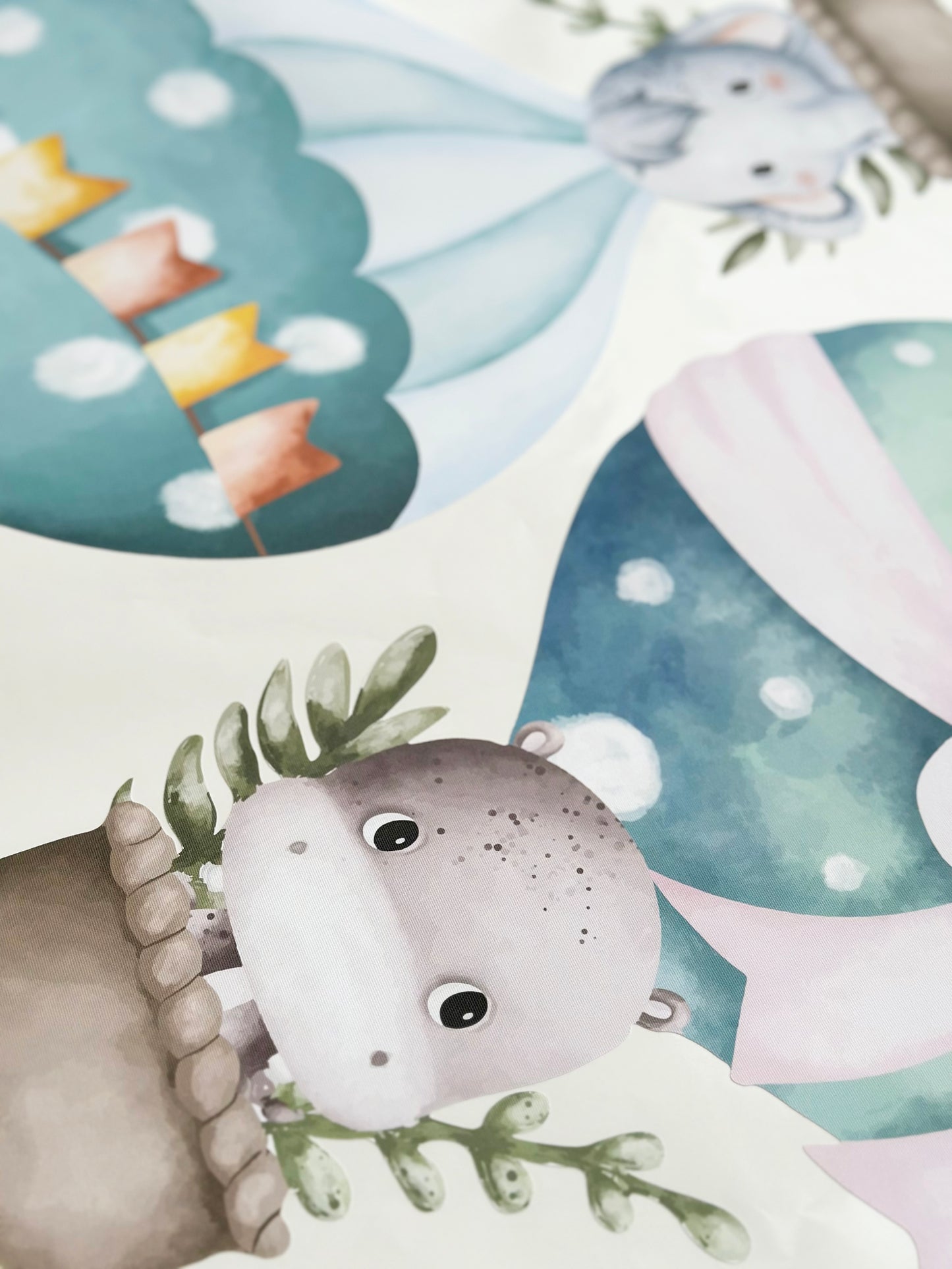 Colorful Hot Air Balloons with Animals