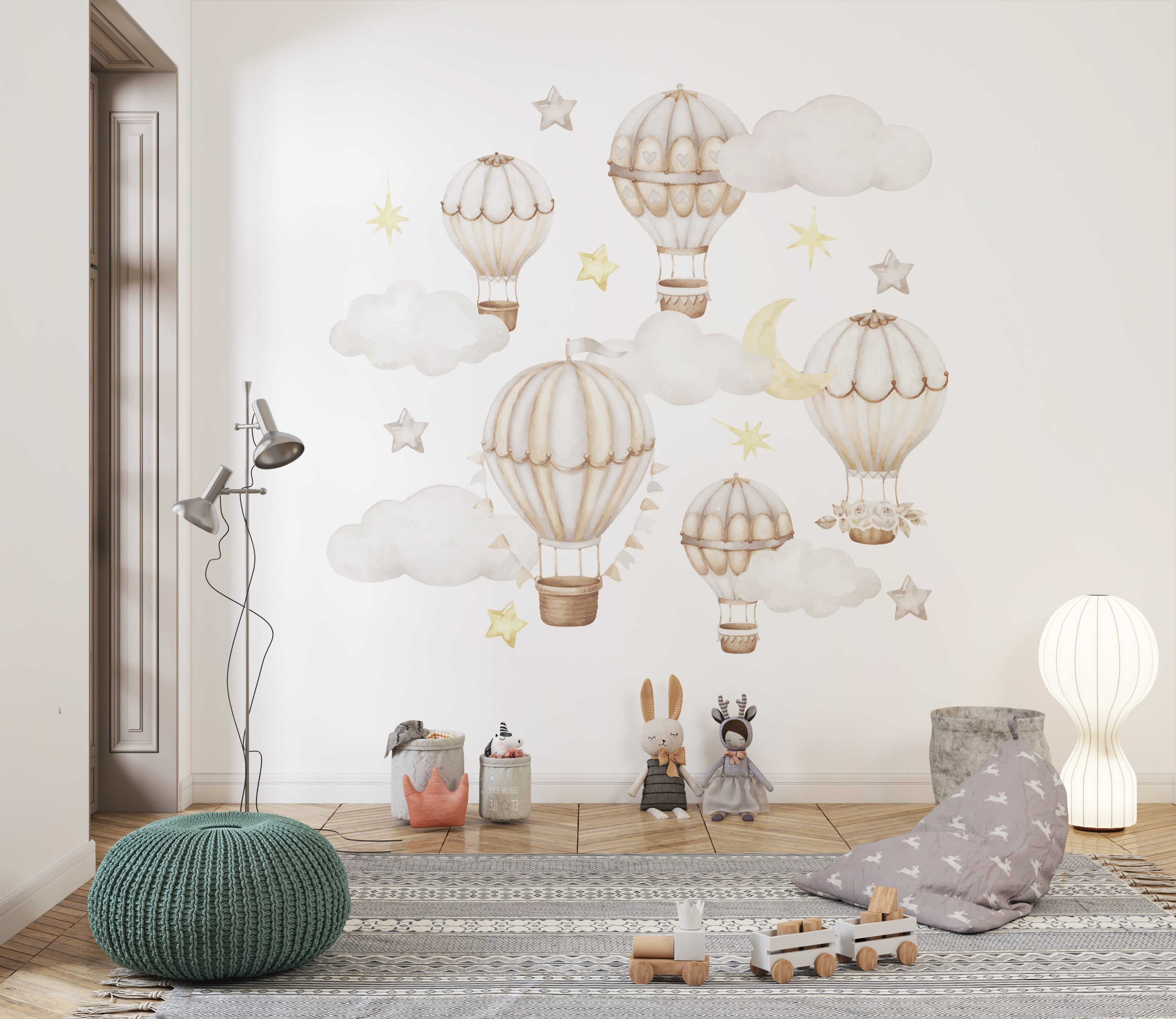 Pastel Hot Air Balloons | NulaLunaCrafts