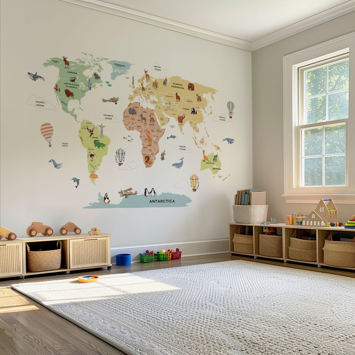 Mapa mundial con capitales