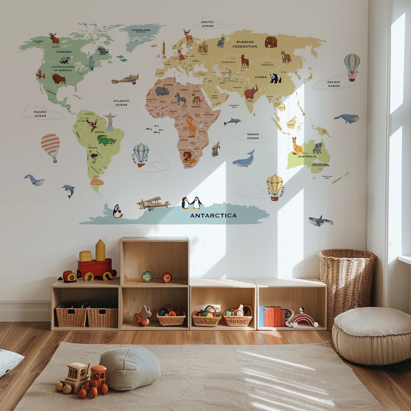 Mapa mundial con capitales