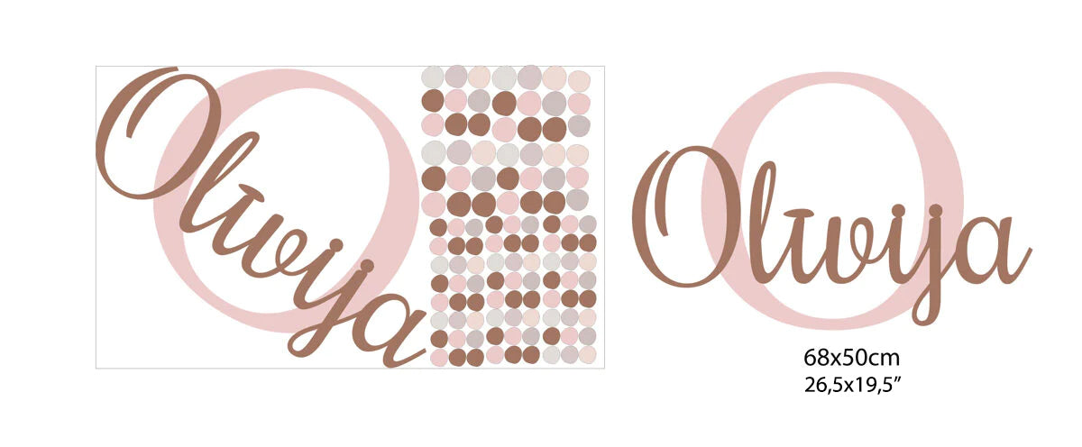 Benutzerdefinierter Name mit Polka Dots