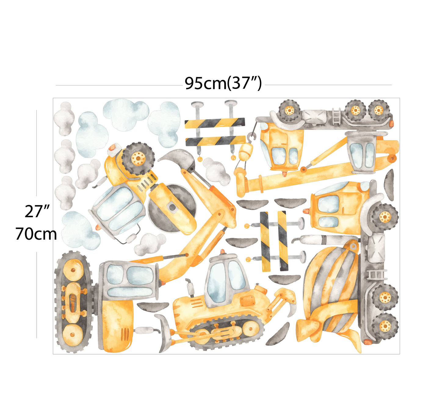 Zware machines ingesteld