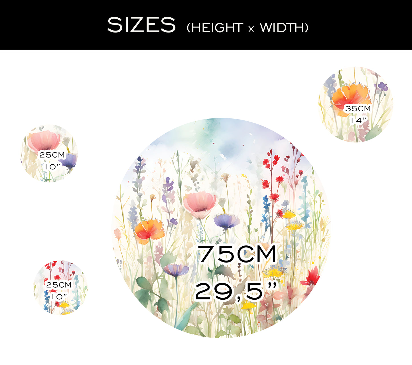 Bloemen ronde stickers