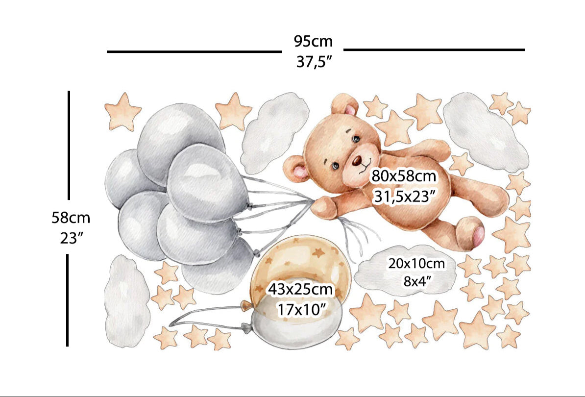 Teddy Bear with Balloons