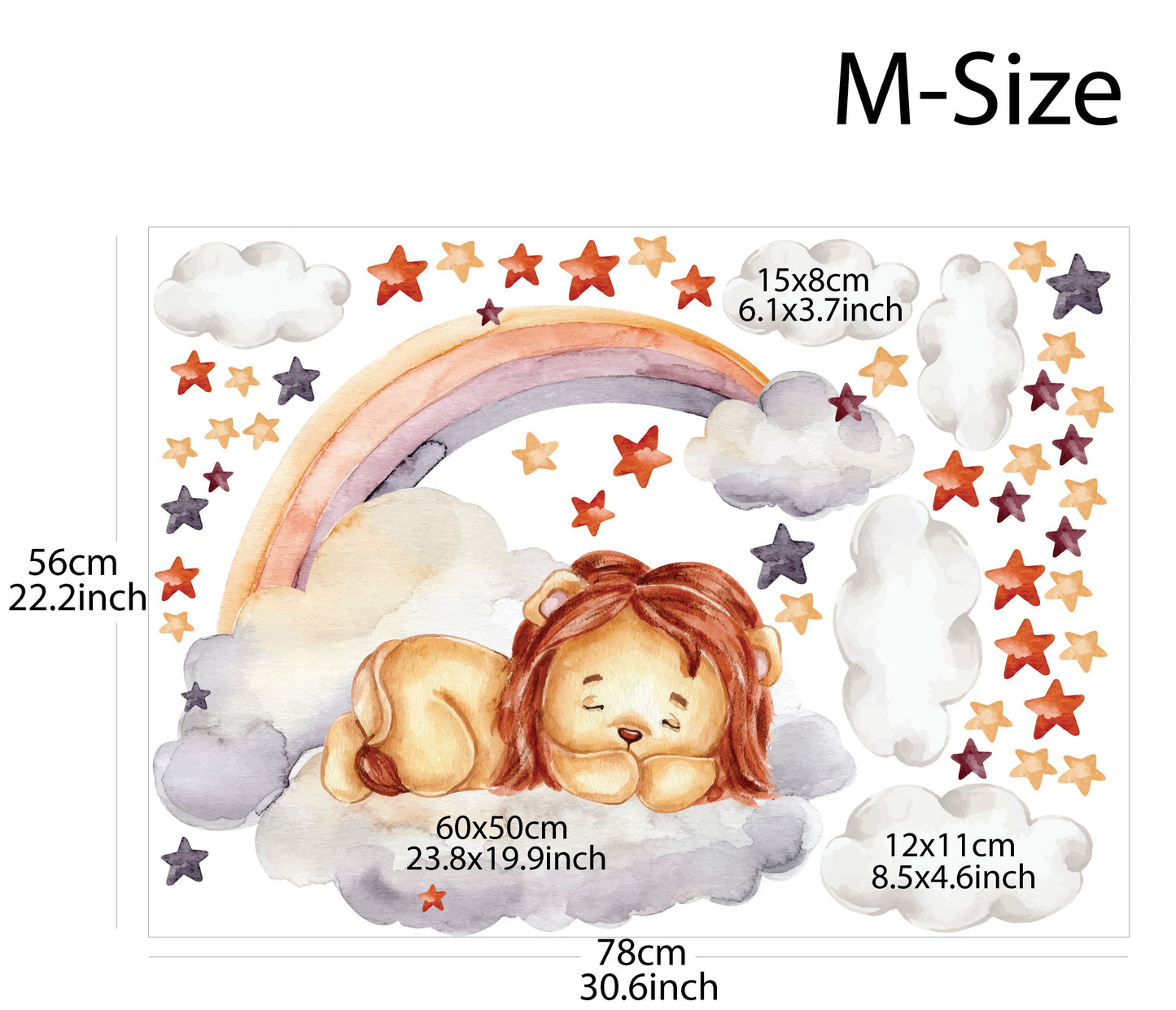 Slapende leeuw op de wolk
