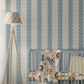 Blaue schiefe Streifen – Tapete
