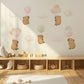 Capybaras on Balloons Wall Decals