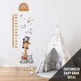 Custom Safari Height Chart Wall Sticker | NulaLunaCrafts