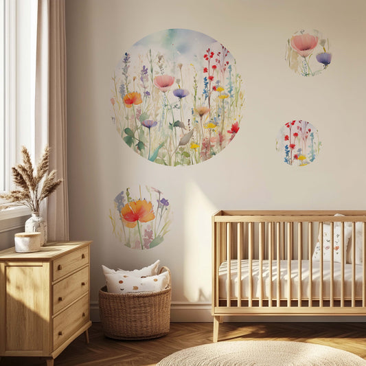 Florale runde Aufkleber