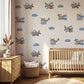 Aviones — vinilo de pared de acuarela para habitación infantil
