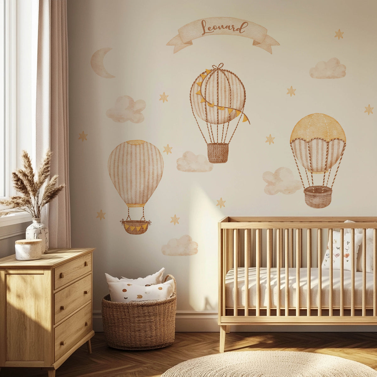 Personalized Hot Air Balloons Wall Decals