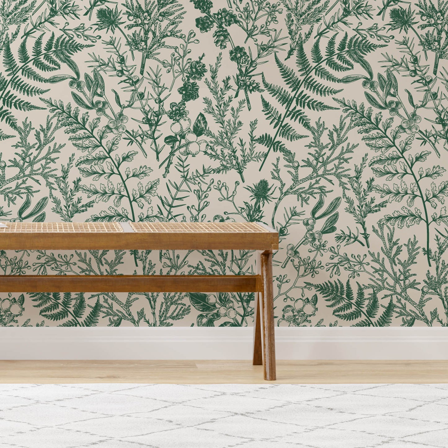 Emerald Botanica wallpaper pattern - one of the designs you can order as a sample