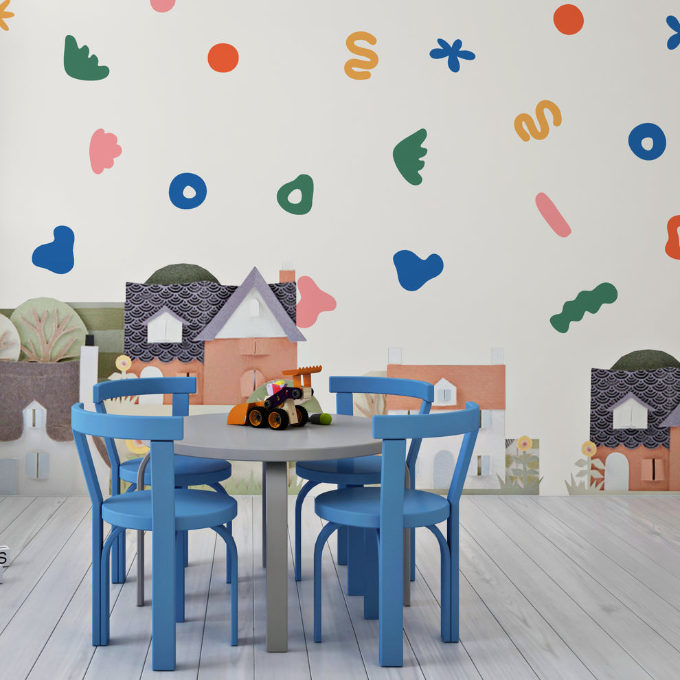 Colorful Abstract Shapes Wall Decals | NulaLunaCrafts