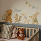 Animaux pastel en ballons — Sticker mural pour chambre d'enfant