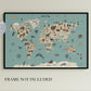 Animal World Map Poster
