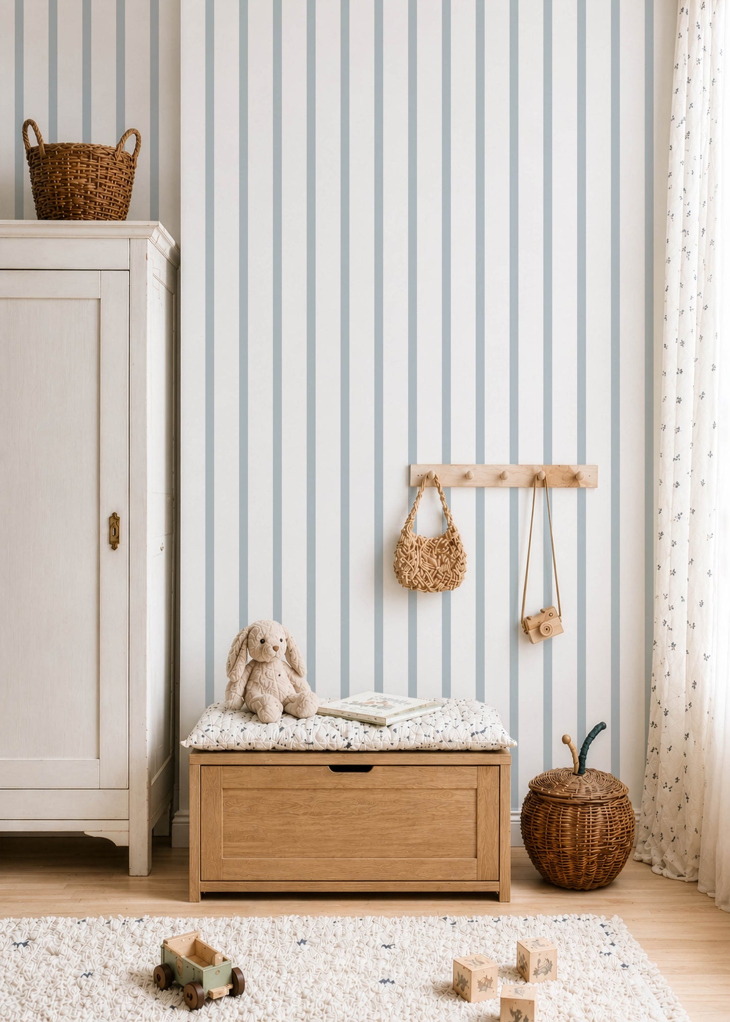Powder Blue Pinstripes