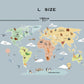 World Map with Capitals Wall Decal