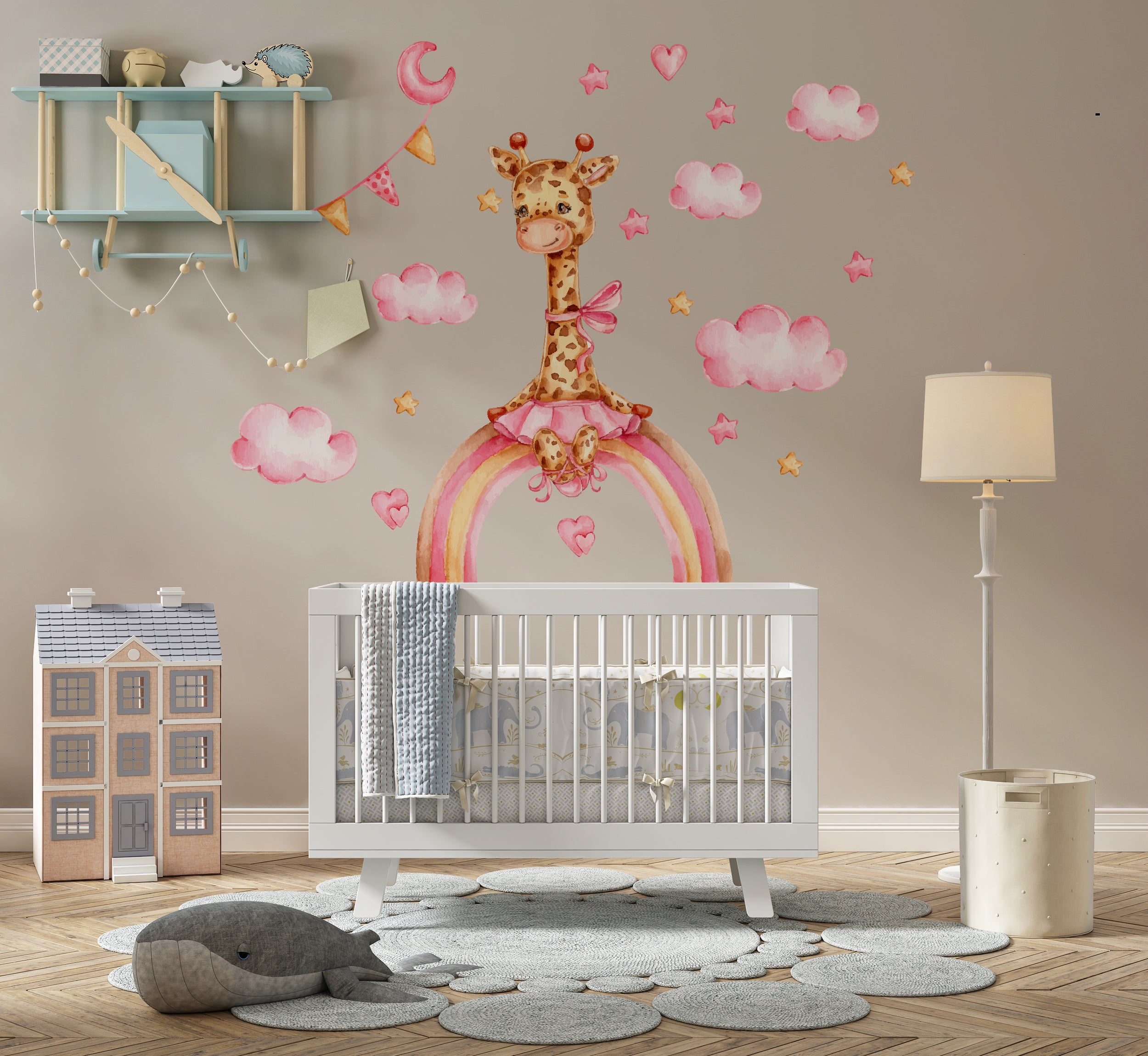 RoomMates Adesivi Decorativi Da Parete Per Bambini – Sofia La Giraffa, Multicolore, Rimovibili E Riutilizzabili