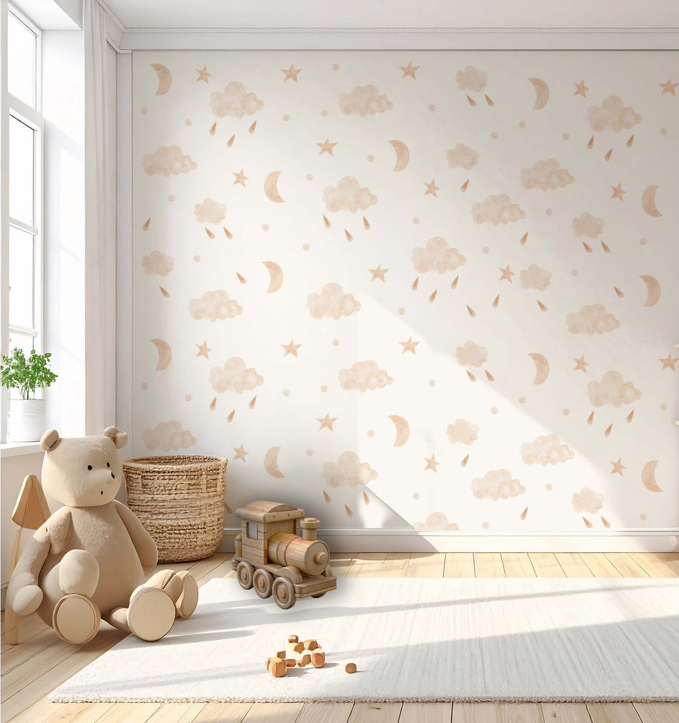 Beige Clouds Wall Decals | NulaLunaCrafts