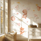 Pastelltiere auf Ballons Wandsticker