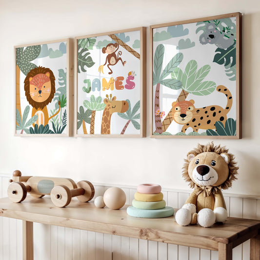 Custom Name Poster Tema Giungla