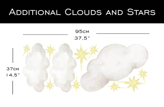 Additional clouds and stars