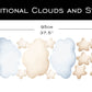 Teddy Bears on Blue Parachutes Wall Decals