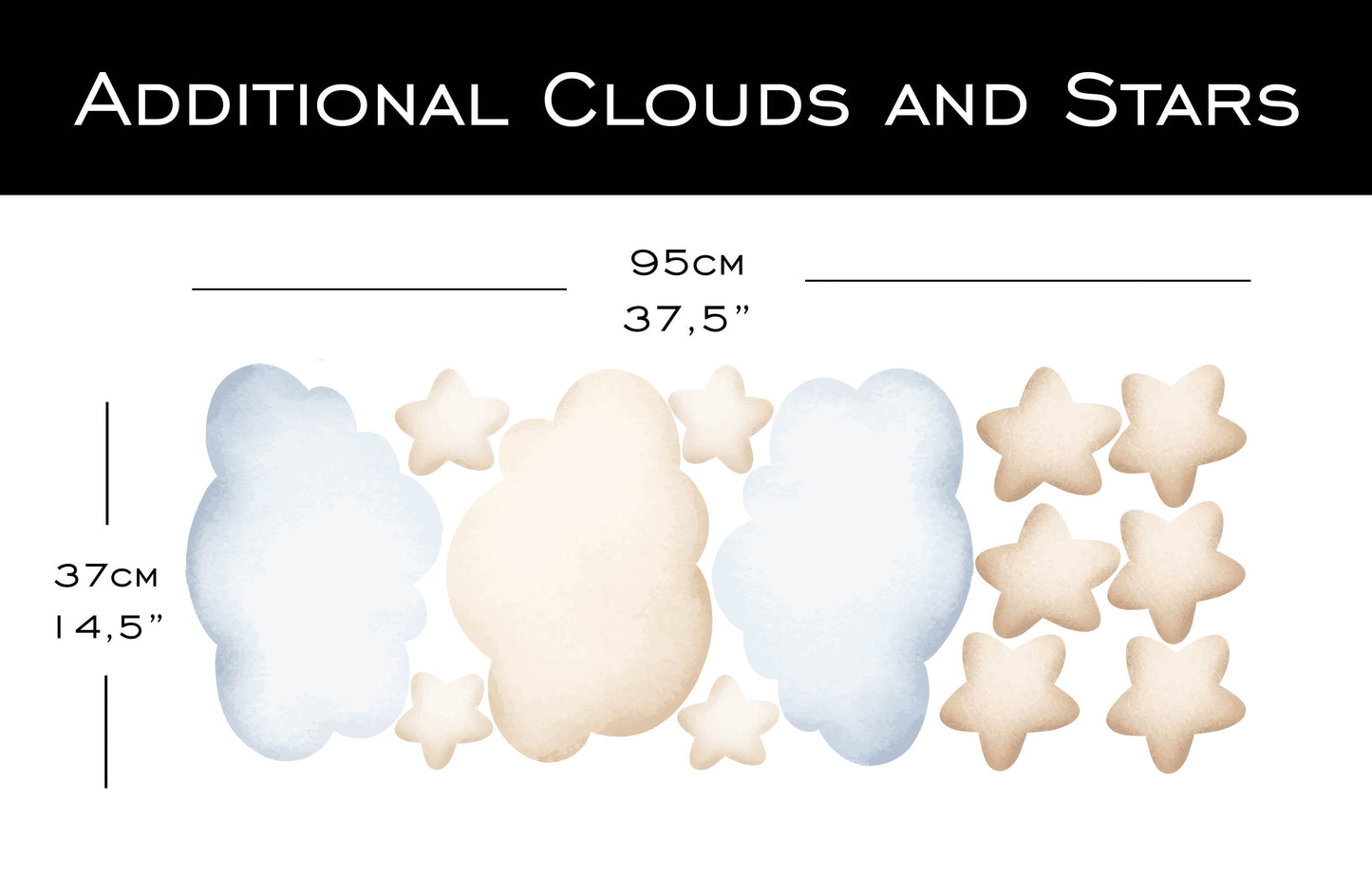 Teddy Bears on Blue Parachutes Wall Decals