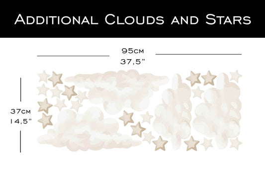 Geese with Hot Air Balloons additional clouds and stars