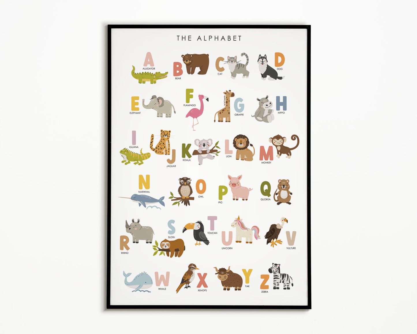 Colorful Educational Posters: Numbers and Alphabet