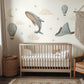 Baleines bohèmes — Sticker mural pour chambre d'enfant