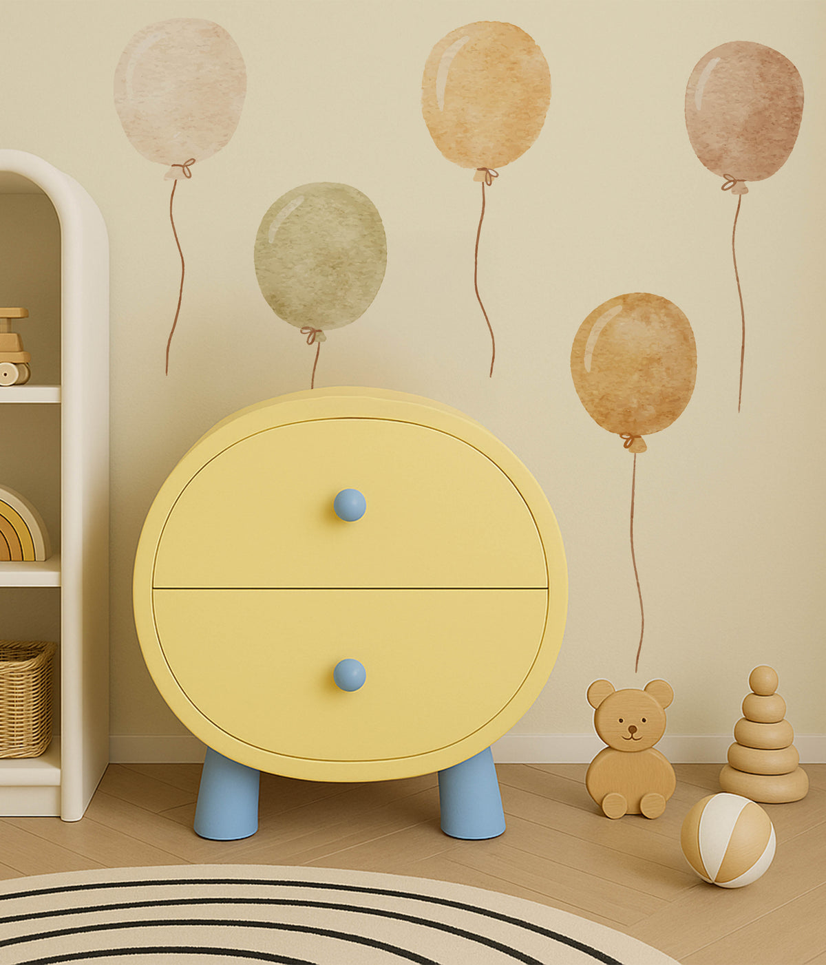 Pastel Balloons Wall Decals