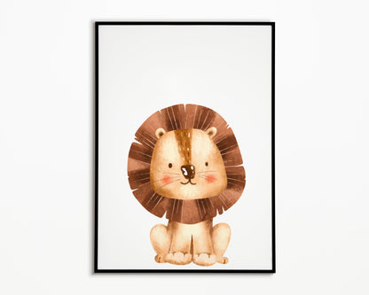 Nombre personalizado de animales de acuarela Póster