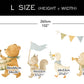 Animaux pastel en ballons — Sticker mural pour chambre d'enfant