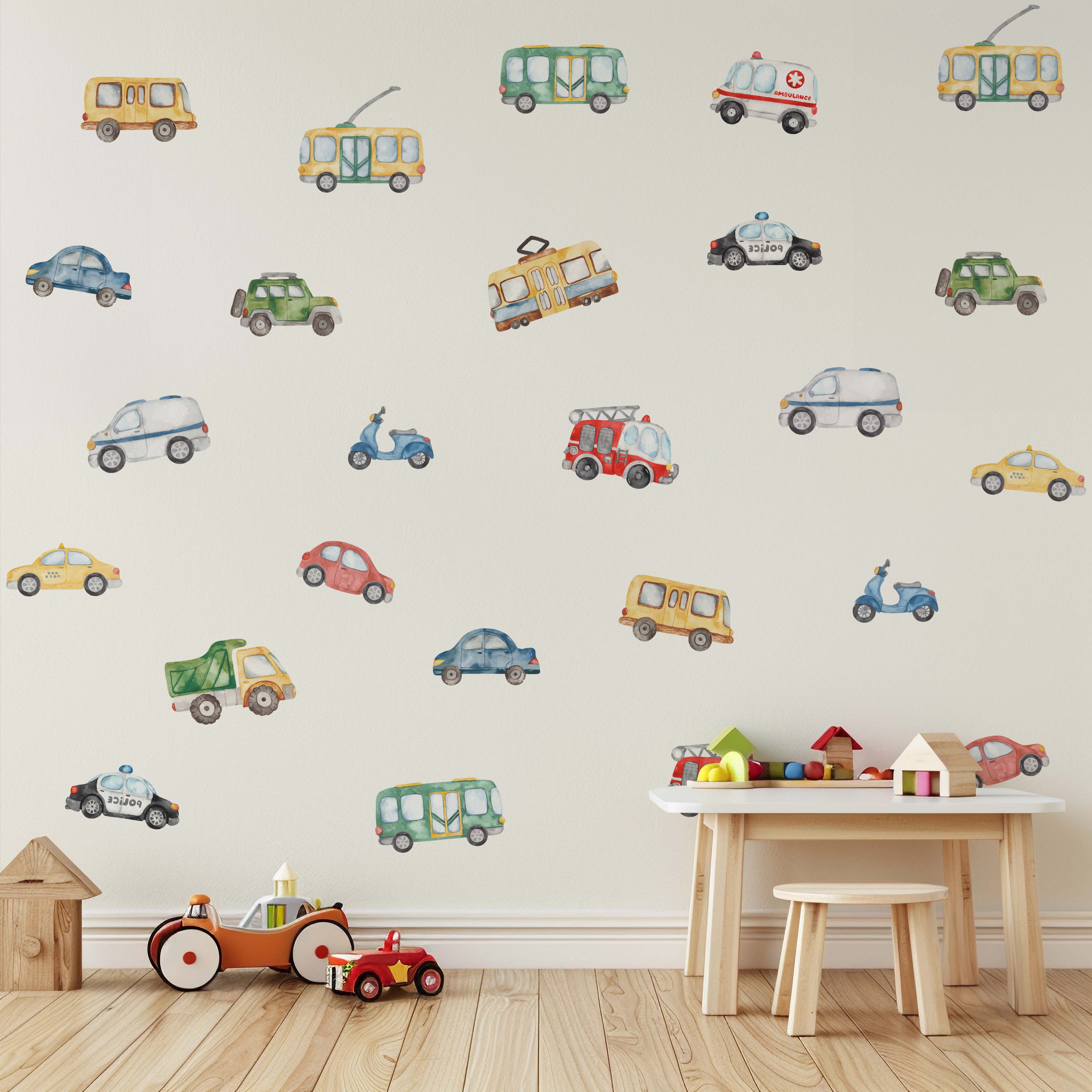 Urban Vehicles Set Wall Stickers | NulaLunaCrafts
