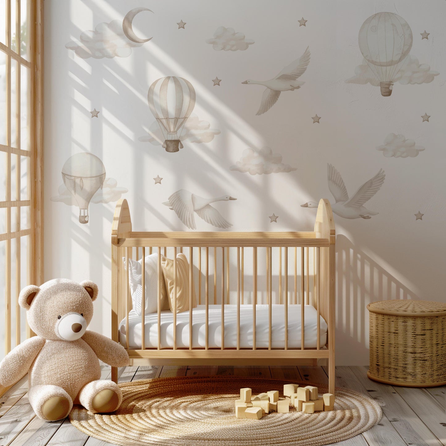 Geese with Hot Air Balloons