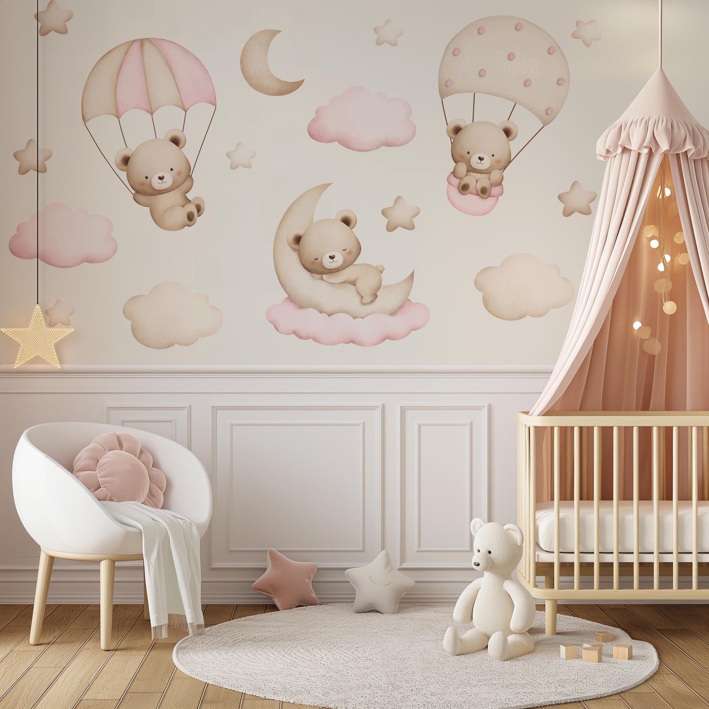 Teddy Bears on Pink Parachutes