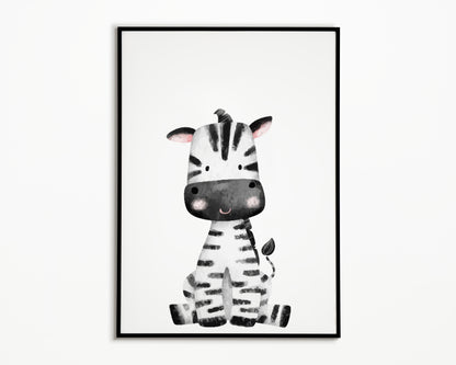 Nombre personalizado de animales de acuarela Póster